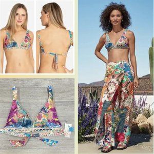 JOHNNY WAS🌺Caribbean Crochet Halter Bikini Top👙Sz M